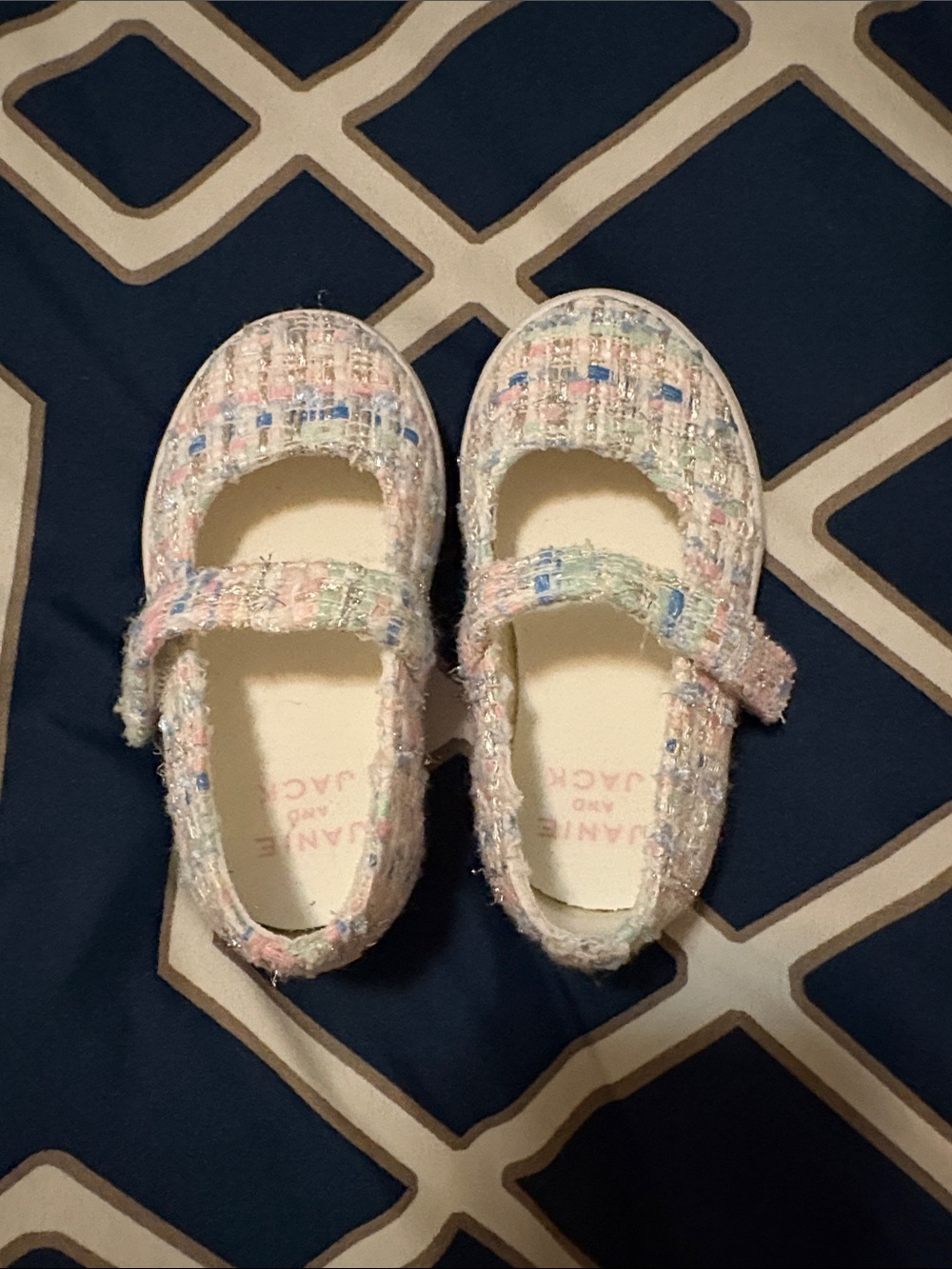 Janie and Jack Pastel Tweed Mary Jane Shoes - Multicolor